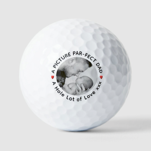 "A Picture Par-fect Dad" Personalized Golf Balls "A Picture Par-fect Dad" Personalized Golf Balls