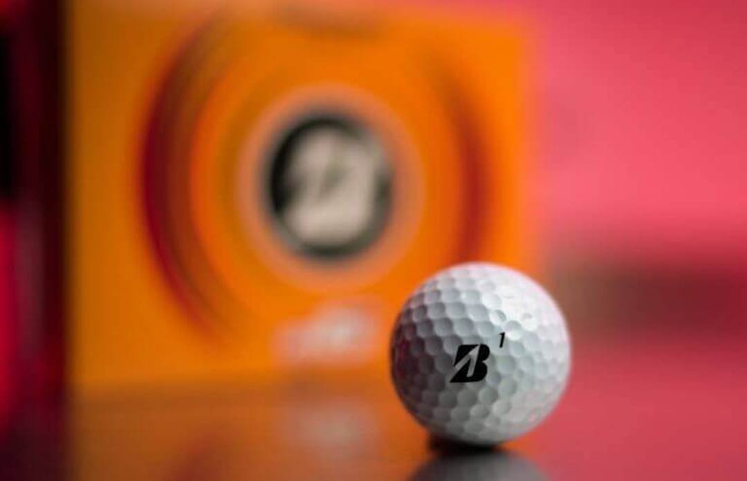 Bridgestone golf ball promo image "Don't have range rage" Callaway golf ball ad
