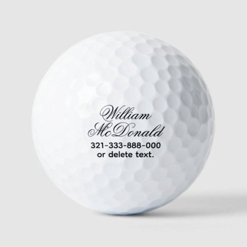 FLEMISH font cursive script text custom golf balls. Ornate, decorative typeface. Create your own personalised golf balls with name FLEMISH font cursive script text custom golf balls. Ornate, decorative typeface. Create your own personalised golf balls with name.