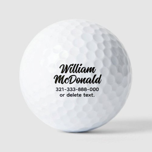 Screenshot Personalised custom name golf balls - SUPERSTAR M54 strong, bold, sports, graduation, college font text personalized golf balls.