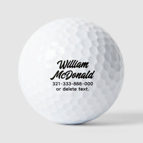 Screenshot Personalised custom name golf balls - SUPERSTAR M54 strong, bold, sports, graduation, college font text personalized golf balls.