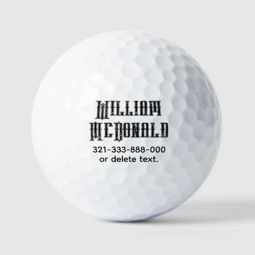 Personalised custom name golf balls - PHOENIX GRUNGE decorative, vintage, distressed, all capitals, aged, worn, faded font text personalized golf balls Personalised custom name golf balls - PHOENIX GRUNGE decorative, vintage, distressed, all capitals, aged, worn, faded font text personalized golf balls.